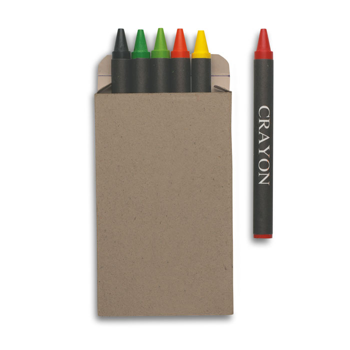 Set met 6 waskrijtjes